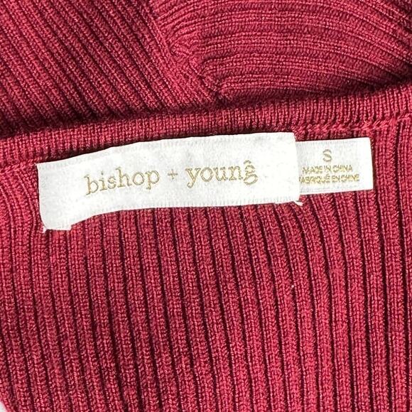 NWT | Bishop & Young | Henley Sweater Midi Dress | Currant | Small - Picture 9 of 14